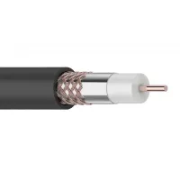Кабель коаксиальный RG-6U+Cu 75 Ом Cu/Al/Cu 64% OUT черный 100 м