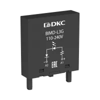 Модуль индикации и защиты, LED зелёный+Варистор (A1+), 24V AC/DC