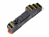 Цоколь SRU08-ST, 10A(300V), push-in, черный, на рейку DIN35
