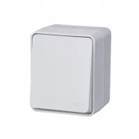 AtlasDesign Profi54 переключатель одноклавишный IP54 10 АХ, БЕЛЫЙ, Россия