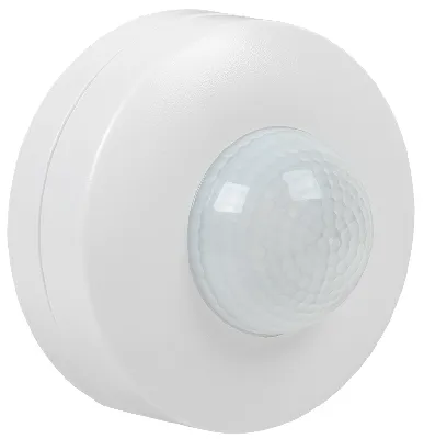 Датчик движения ИК потолочный 1200w 360 градусов 12м IP20 белый