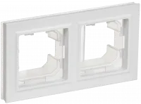 BRITE Рамка 2-местная IP44 РУ-2-БрАБ-44 арктический белый IEK