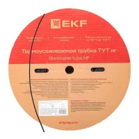 Трубка термоусаживаемая ТУТ нг 4/2 черная рулон EKF PROxima