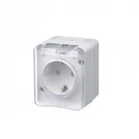 AtlasDesign Profi54 розетка с заземлением со шторками IP54 16А 250B, БЕЛЫЙ, Россия