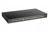 Коммутатор управляемый L2 52 порта RJ45/SFP 10 100 1000 Мб/с PoE 370Вт