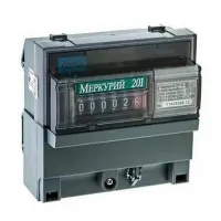Счетчик электроэнергии Меркурий 201.6 однофазный  однотарифный, 10(80), класс точности 1.0, D, ЭМОУ,имп. выход